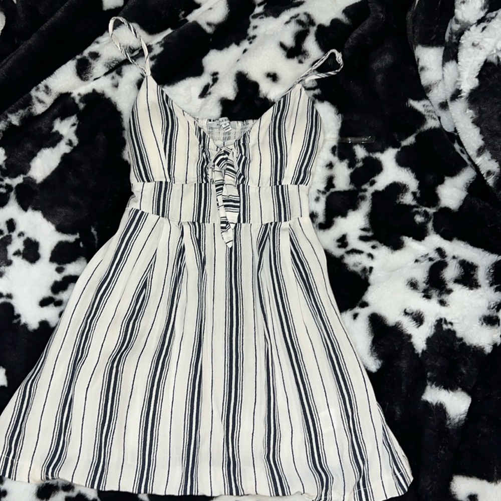 Blue and White striped dress
